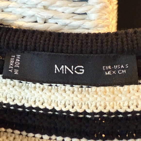 Size Small Mango MNG Collegiate Striped Cardigan with Gold Colored Buttons - Picture 7 of 11